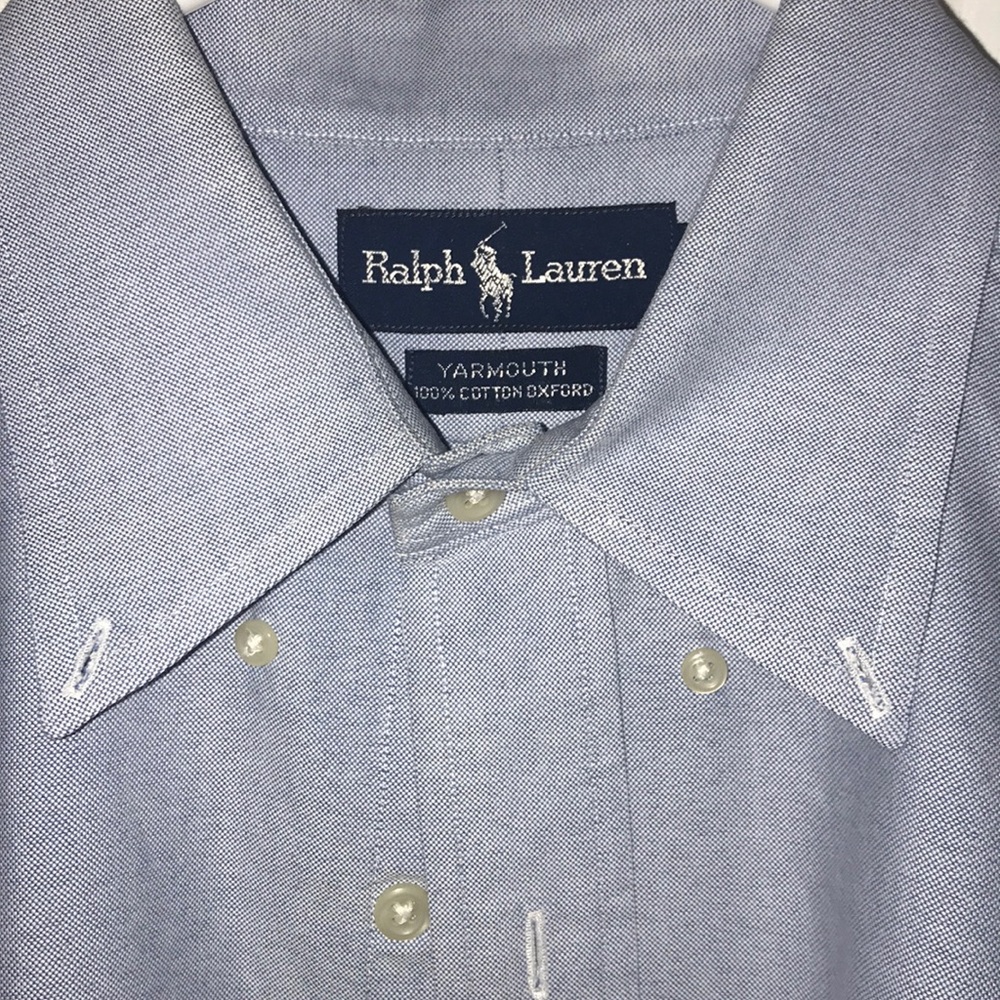 LRL Lauren Ralph Lauren classic Blue Shirt - Picture 3 of 5